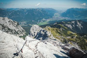 Blick vom Klettersteig Richtung Garmisch-Partenkirchen