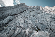 Sicherungsseile in der Alpspitz-Ferrata
