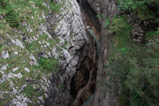 Blick von der Hohen Brücke in die Höllentalklamm